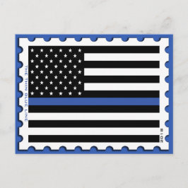 THIN BLUE LINE STEMP BRIEFKAART
