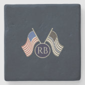 Thin Blue Line Stenen Onderzetter (Voorkant)