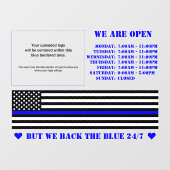 [Thin Blue Line] Steun het Blauwe Bedrijf Raamsticker (Vel)