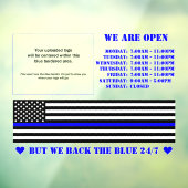 [Thin Blue Line] Steun het Blauwe Bedrijf Raamsticker (Vel 3)
