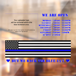 [Thin Blue Line] Steun het Blauwe Bedrijf Raamsticker