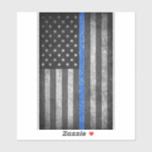 Thin Blue Line  Sticker (Vel)