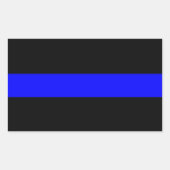 Thin Blue Line-Sticker Rechthoekige Sticker (Voorkant)