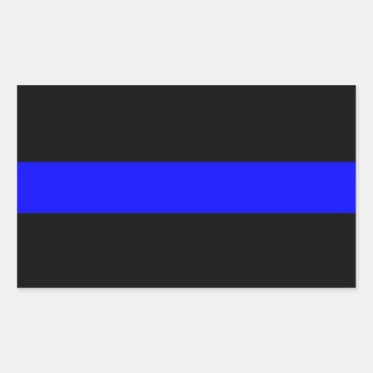 Thin Blue Line-Sticker Rechthoekige Sticker (Voorkant)