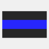 Thin Blue Line-Sticker Rechthoekige Sticker (Voorkant)