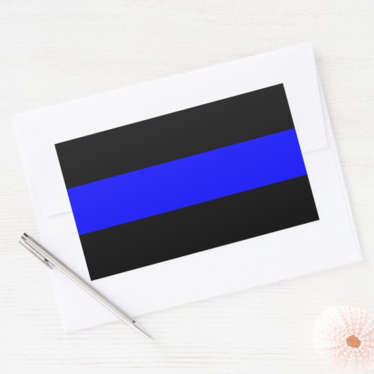 Thin Blue Line-Sticker Rechthoekige Sticker (Envelop)