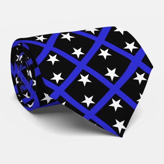 Thin Blue Line Stropdas, mode, Verenigde Staten Stropdas (Opgerold)