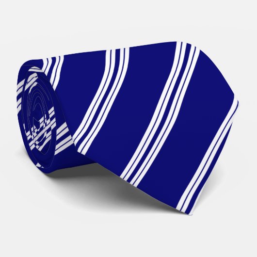 Thin Blue Line Suave Stripes Stropdas (Opgerold)