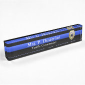 Thin Blue Line - Super Hi Res Police Command Badge Naambordje