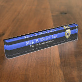 Thin Blue Line - Super Hi Res Police Command Badge Naambordje (Zijkant)