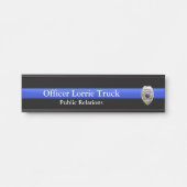 Thin Blue Line - Super Hi Res Police Officer Badge Deurbordje (Voorkant)