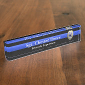 Thin Blue Line - Super Hi Res Police Supvr Badge Naambordje (Zijkant)