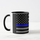 THIN BLUE LINE SUPPORT POLICE COFFEE MOK (Links)