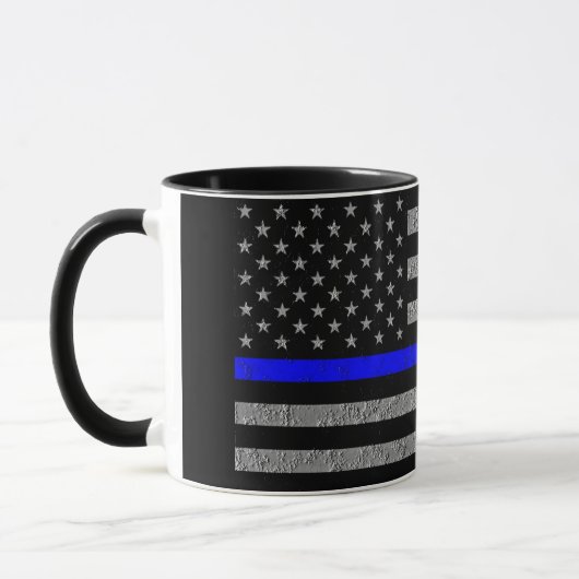 THIN BLUE LINE SUPPORT POLICE COFFEE MOK (Links)