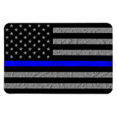 THIN BLUE LINE SUPPORT POLICE MAGNET MAGNEET (Horizontaal)