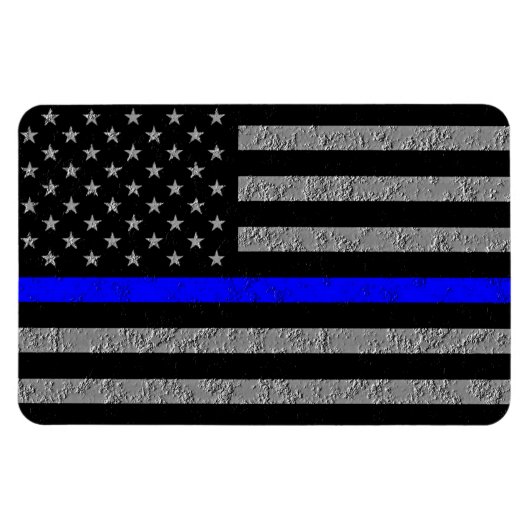 THIN BLUE LINE SUPPORT POLICE MAGNET MAGNEET (Horizontaal)