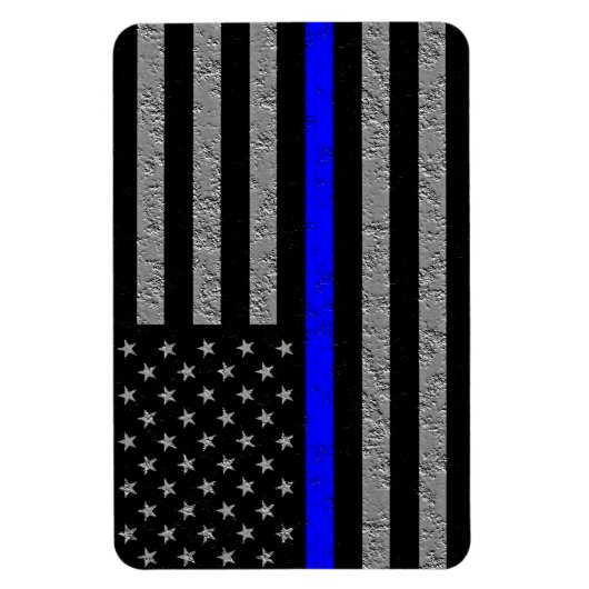 THIN BLUE LINE SUPPORT POLICE MAGNET MAGNEET (Verticaal)