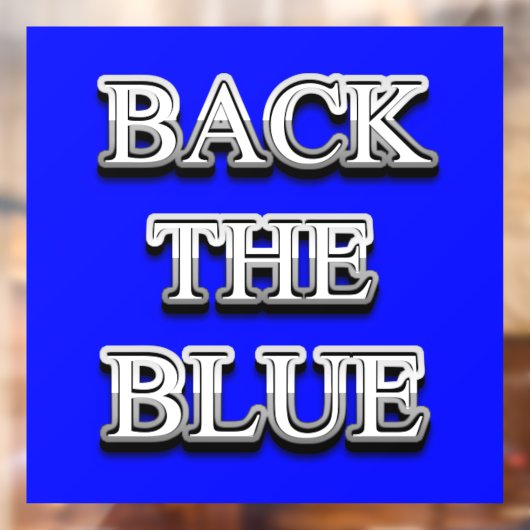 Thin Blue Line Supporter Window Cling Raamsticker (Vel 2)