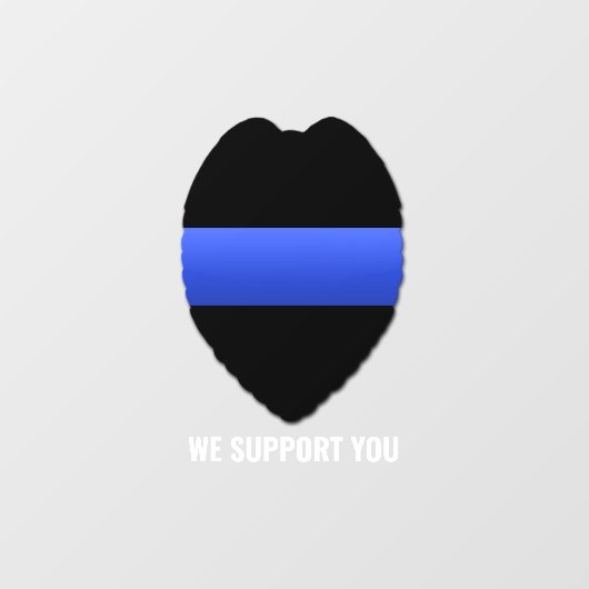 Thin Blue Line Supporter Window Cling Raamsticker (Vel)