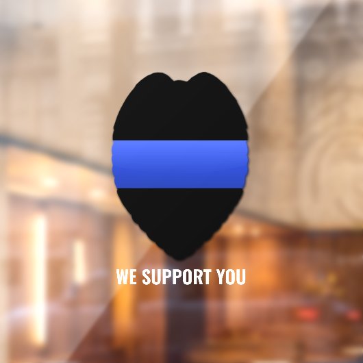Thin Blue Line Supporter Window Cling Raamsticker (Vel 2)