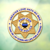 Thin Blue Line Supporter Window Cling Raamsticker (Vel 3)