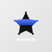 Thin Blue Line Supporter Window Cling Raamsticker (Vel)