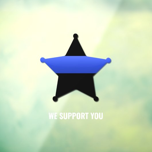 Thin Blue Line Supporter Window Cling Raamsticker (Vel 3)