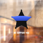 Thin Blue Line Supporter Window Cling Raamsticker (Vel 2)
