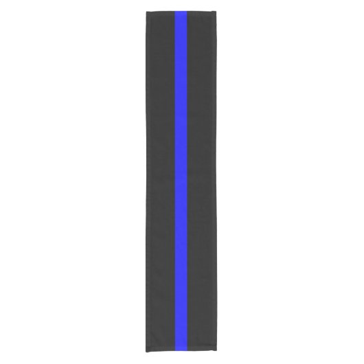 Thin Blue Line Symbolisch Memorial op een Korte Tafelloper (Voorkant)