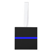 Thin Blue Line Symbolisch Memorial op een Ornament (Voorkant)