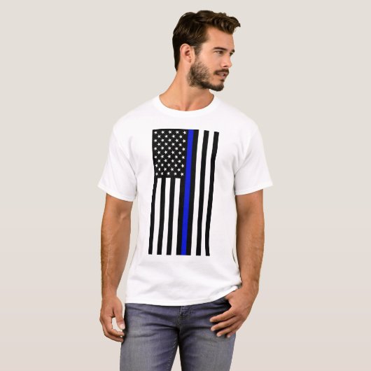 Thin Blue Line T-shirt (Voorkant volledig)