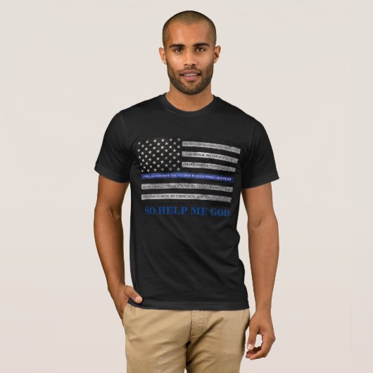 Thin Blue Line T-Shirt (Voorkant volledig)