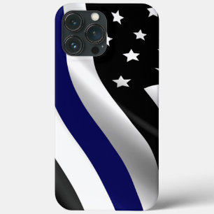 Thin Blue Line Tattered Distress Flag Hoesje-Mate Case-Mate iPhone Case