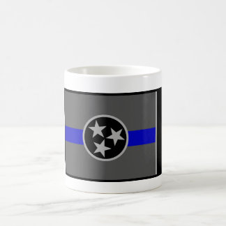 THIN BLUE LINE TENNESSEE STATE FLAG COFFEE MOK