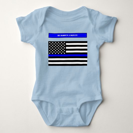 [Thin Blue Line] Terug naar de blauwe politieagent Romper (Voorkant)