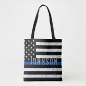 Thin Blue Line Tote Bag (Voorkant)