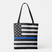 Thin Blue Line Tote Bag (Achterkant)