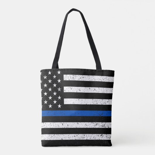 Thin Blue Line Tote Bag (Achterkant)