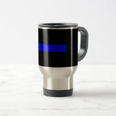 Thin Blue Line Travel Coffee Reisbeker (Voorkant rechts)