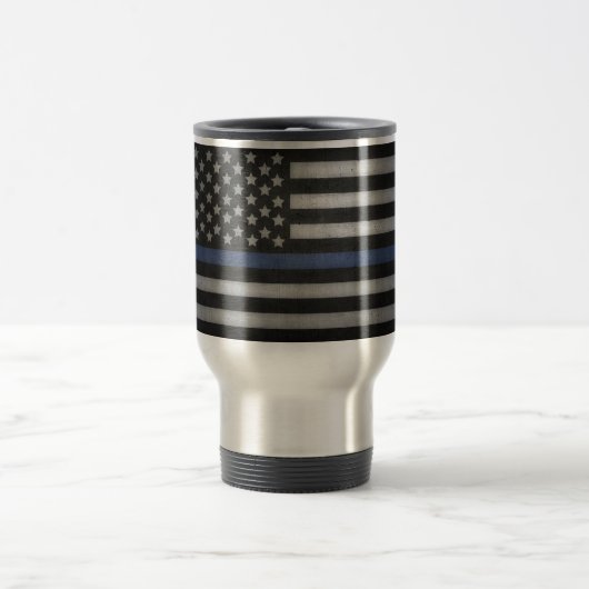 Thin Blue Line Travel Mug Reisbeker (Center)