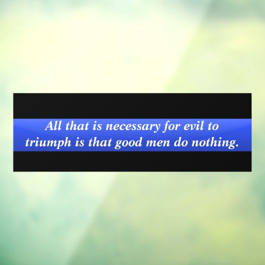 Thin Blue Line Triumping over de boze vensterkoppe Raamsticker (Vel 3)