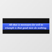 Thin Blue Line Triumping over de boze vensterkoppe Raamsticker (Vel)