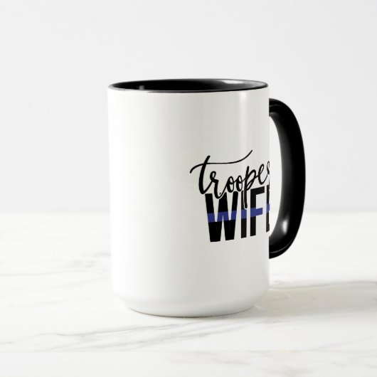 Thin Blue Line Trooper Wife Mok (Voorkant rechts)