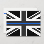 Thin Blue Line UK vlag Briefkaart (Voorkant / Achterkant)