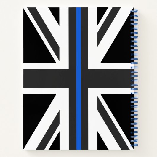 Thin Blue Line UK vlag Notitieboek (Achterkant)