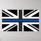 Thin Blue Line UK vlag Poster (Voorkant)