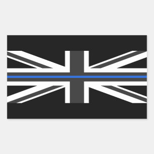 Thin Blue Line UK vlag Rechthoekige Sticker