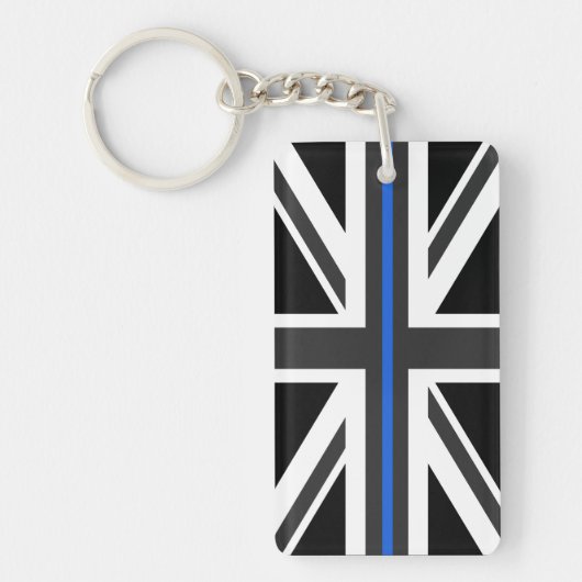 Thin Blue Line UK vlag Sleutelhanger (Voorkant)