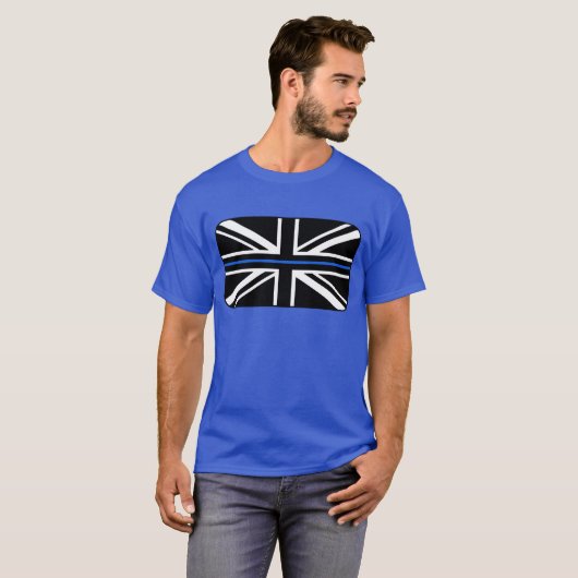 Thin Blue Line UK vlag T-shirt (Voorkant volledig)