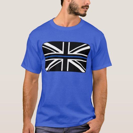 Thin Blue Line UK vlag T-shirt (Voorkant)